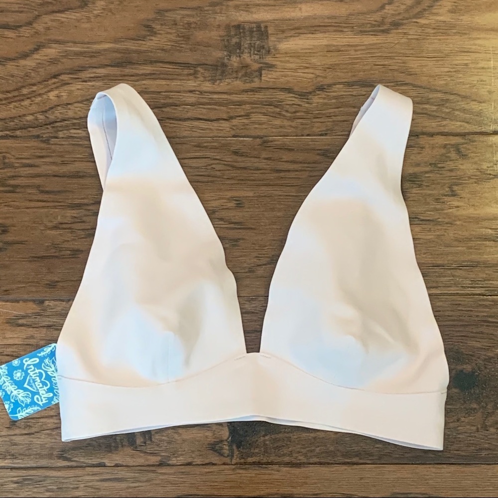 Back in Stock!! Small NWT Free People Erin Neo Plunge Scuba Bralette Mooncake - Picture 5 of 9
